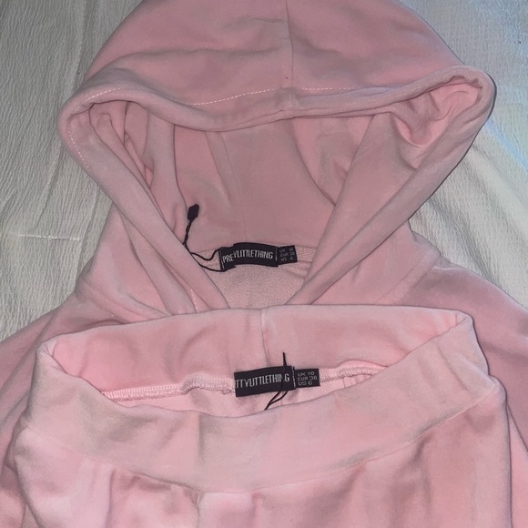 ☆ Y2K PRETTY LITTLE THING (PLT) PINK VELOUR SET ☆ - Picture 3 of 5
